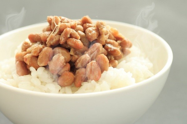 natto(fermented soy beans) on rice