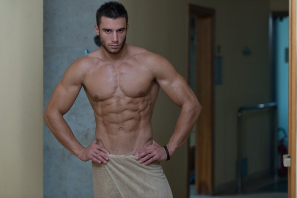 Beautiful Muscular Man After Bath