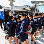 Fukuoka, Japan - November 13 2013: Unidentified group of Japanes