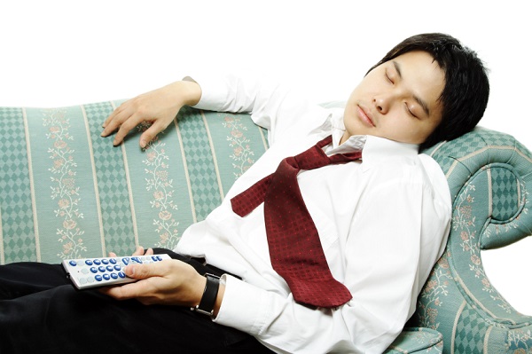Sleeping businessman