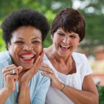 Mature women smiling