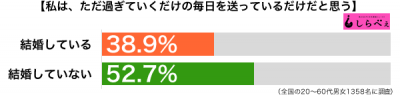 過ぎていく毎日未既婚グラフ