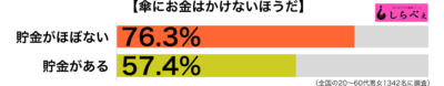 傘にお金はかけない傾向別グラフ