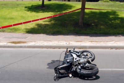 バイク転倒