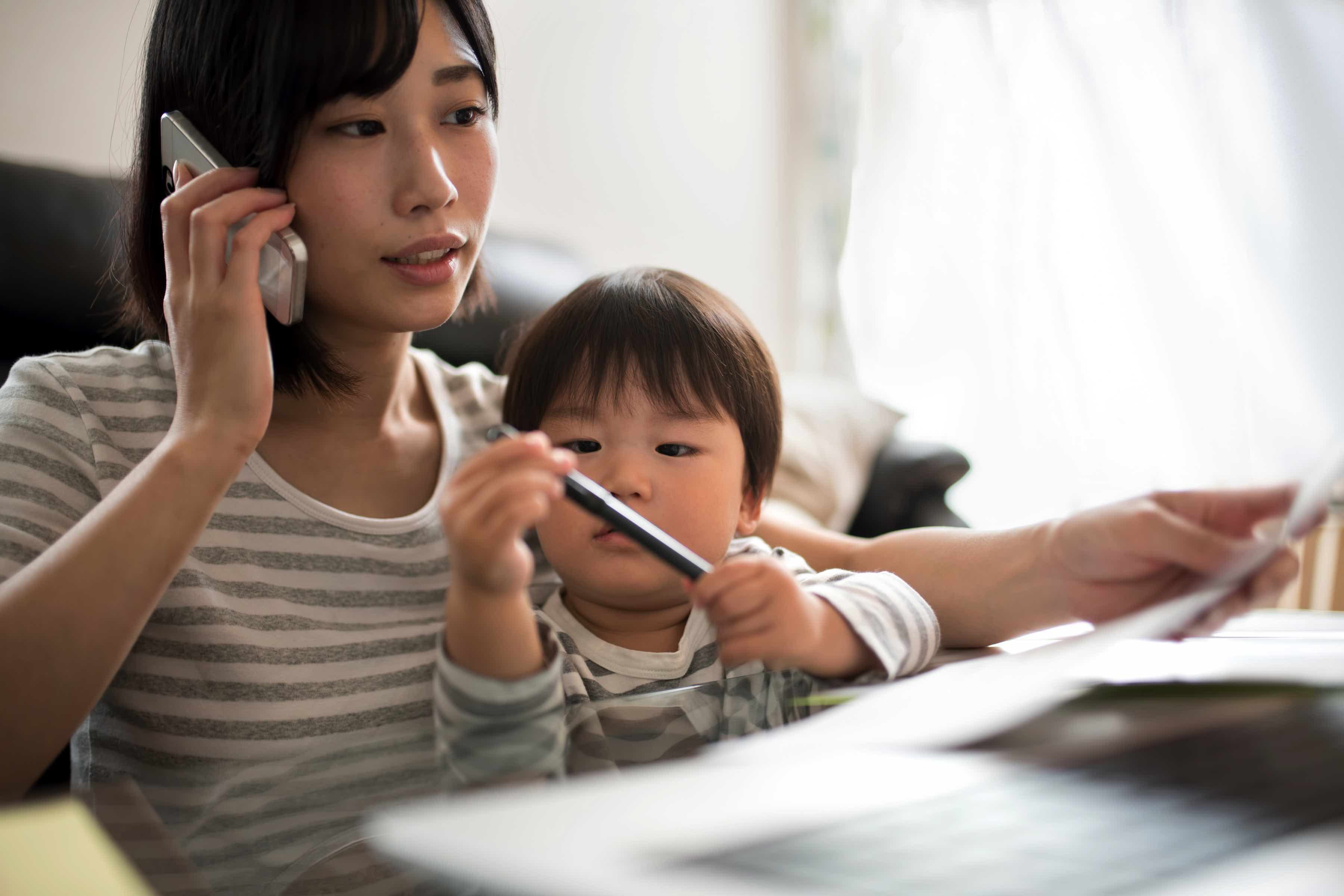 母親と子供
