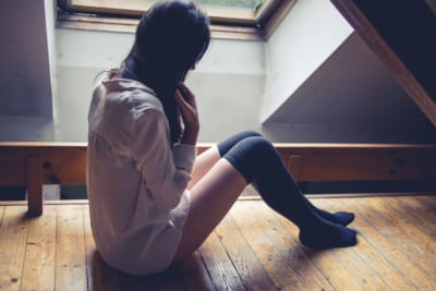 ニーハイ女性
