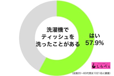 洗濯機でティッシュ