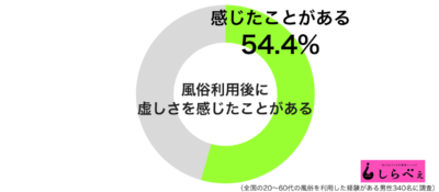 風俗利用に虚しさを感じたことがあるグラフ