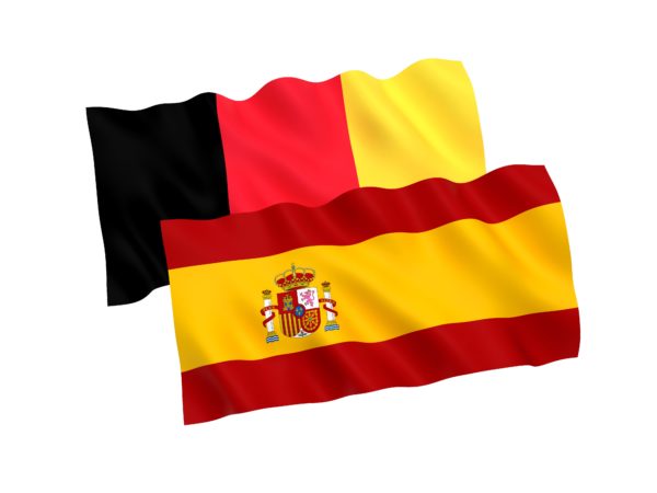 ベルギー・スペイン国旗