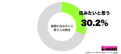 豪邸に住みたいと思うグラフ