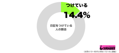 日記をつけているグラフ