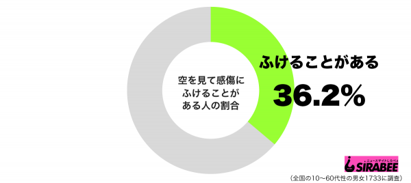 空を見て感傷にふけることがあるグラフ