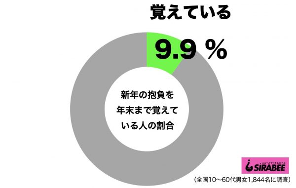 新年の抱負を年末まで覚えている