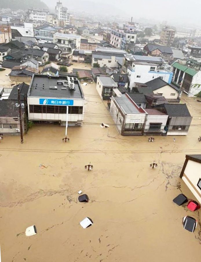 熊本県人吉市の洪水被害
