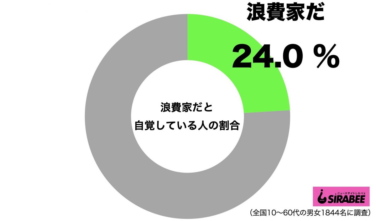 浪費家だと自覚