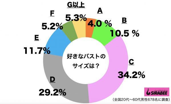 好きなバストのサイズ・胸