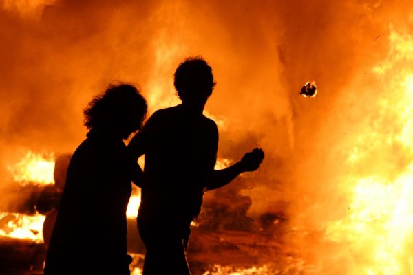 火事から避難