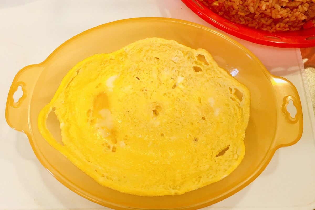 レンジで簡単オムライス
