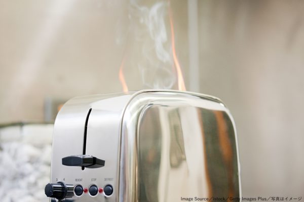 トースター・ポップアップトースター・火事