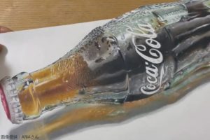 コカ・コーラの色鉛筆画