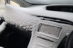 車内　雪