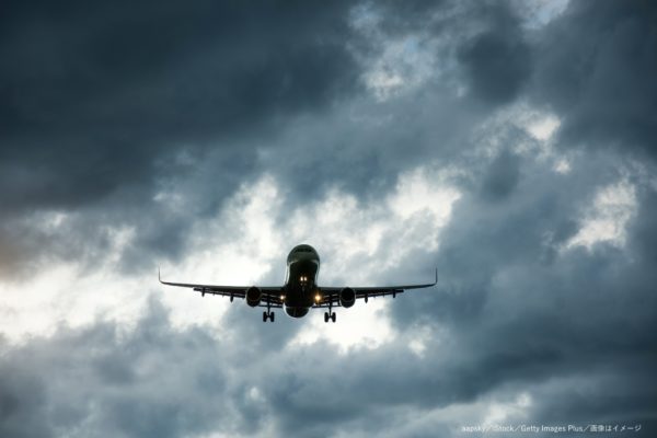 飛行機・雨・悪天候