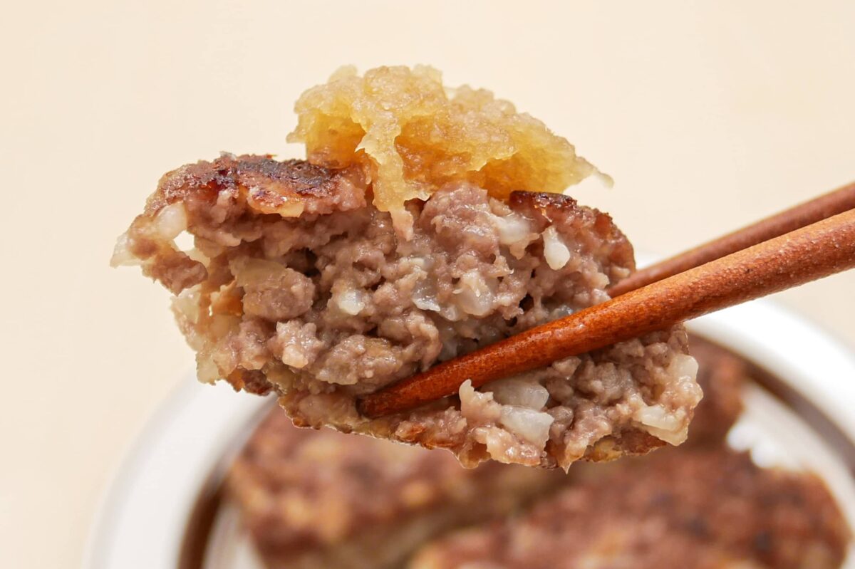 箸で食べれるハンバーグ