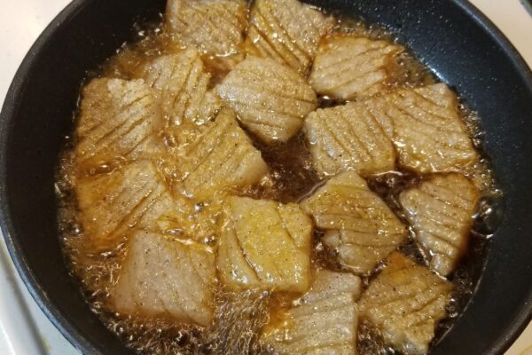 甘辛焼きこんにゃく・煮詰める