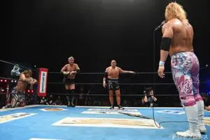 新日本マットに元WWEセザーロが参戦　海野翔太、ジョン・モクスリーとのトリオでNEVER6人タッグ王座に挑戦