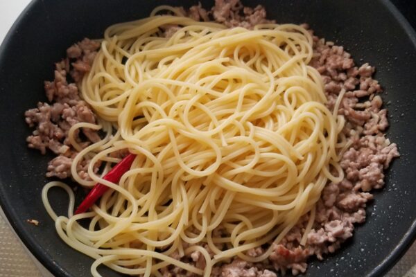 簡単！餃子風パスタ・パスタ