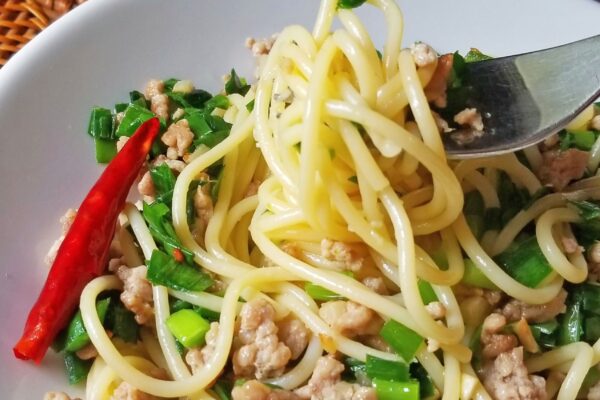 簡単！餃子風パスタ・実食