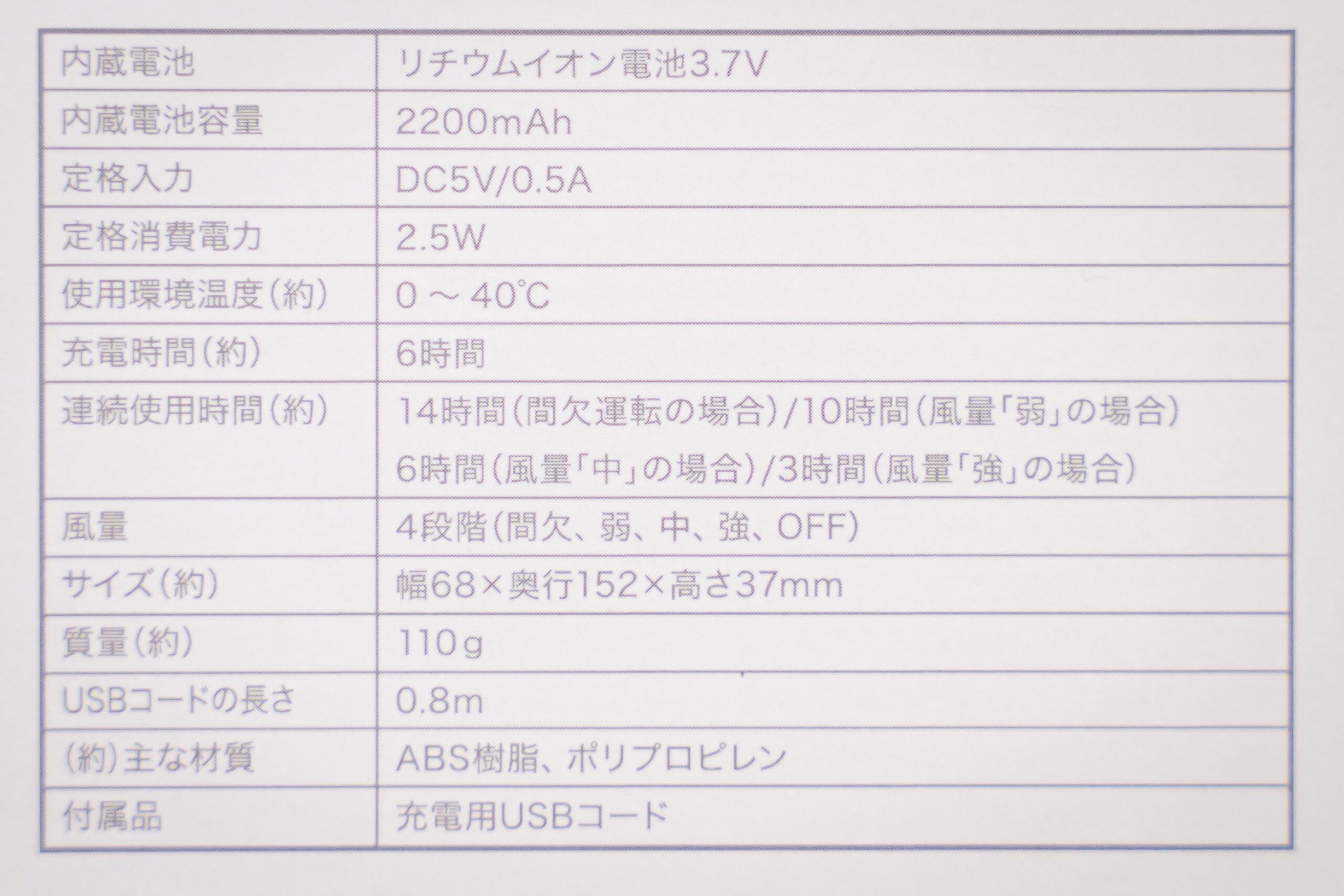 ハンディファン