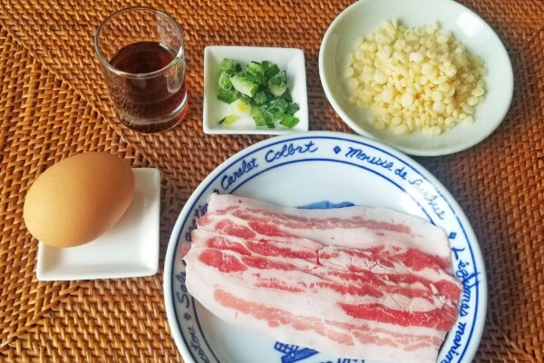 豚たぬき丼・材料