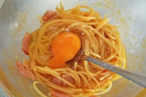 トマたまパスタ・卵