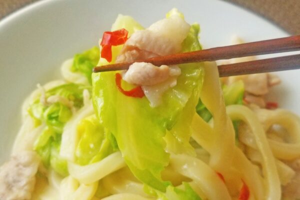 豚キャベうどん・実食