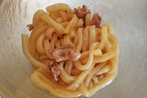 ネギたま豚うどん・加熱後