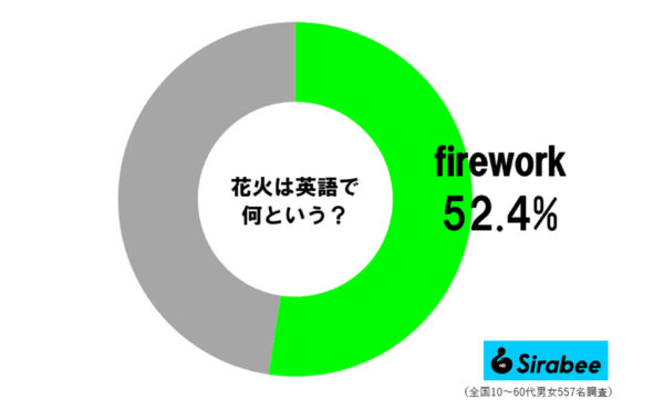 花火は英語で何という？調査