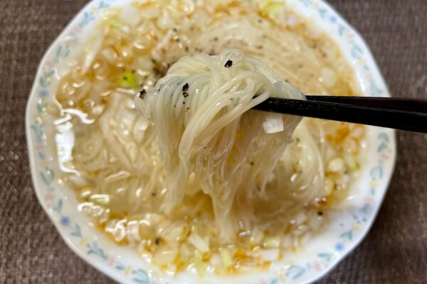 ネギだくそうめん