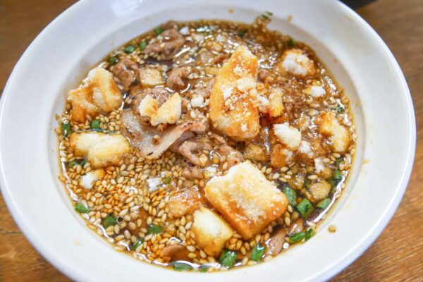 ロバート馬場・ピリ辛油つけうどん