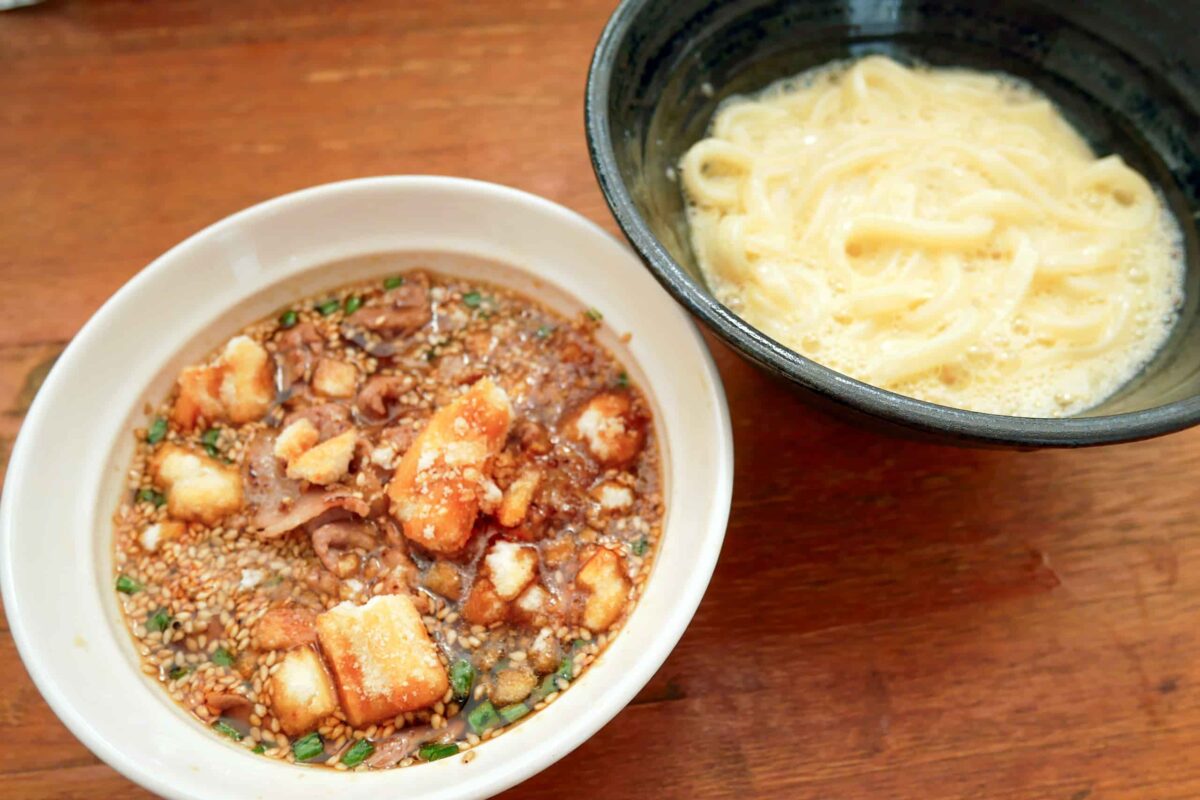 ロバート馬場・ピリ辛油つけうどん