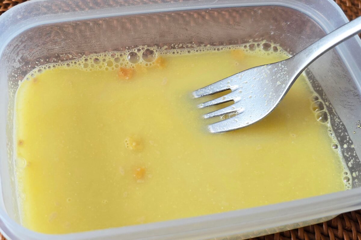 カップスープでパン・溶かす