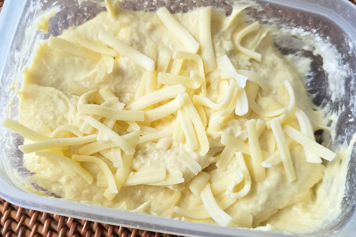 カップスープでパン・チーズ