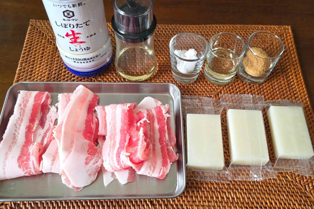 悪魔の豚巻き餅・材料