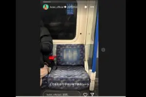 地下鉄で“座席の背もたれ”に…　海外移住の大物アーティストが感心「とてもわかりやすい」