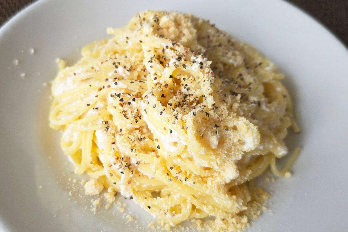 豆腐のスパゲッティ