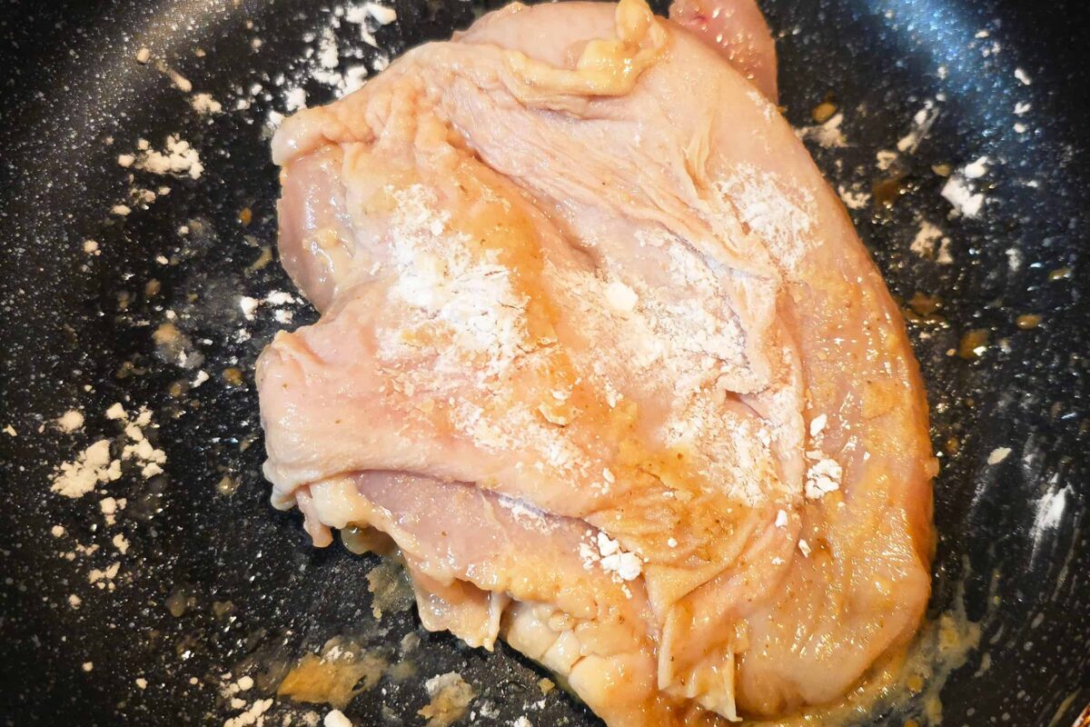 揚げない油淋鶏・片栗粉