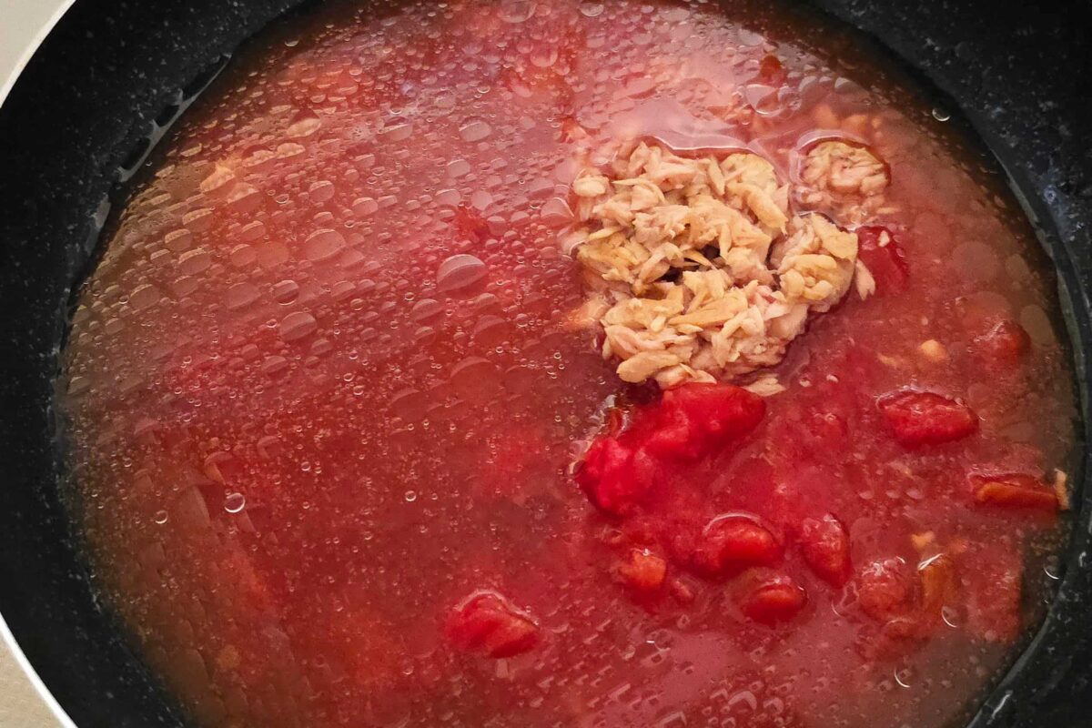 やる気1%でトマつなパスタ・調味料