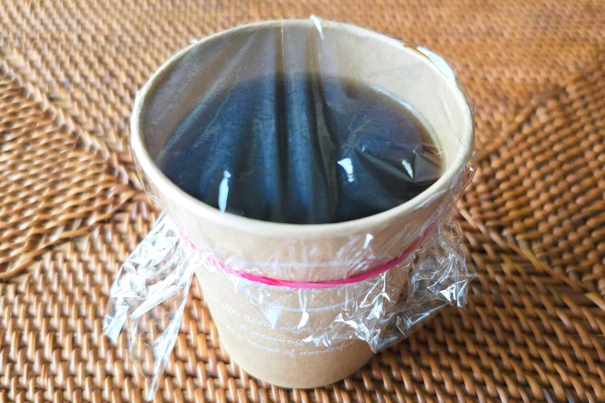本格コーヒーゼリー・輪ゴム