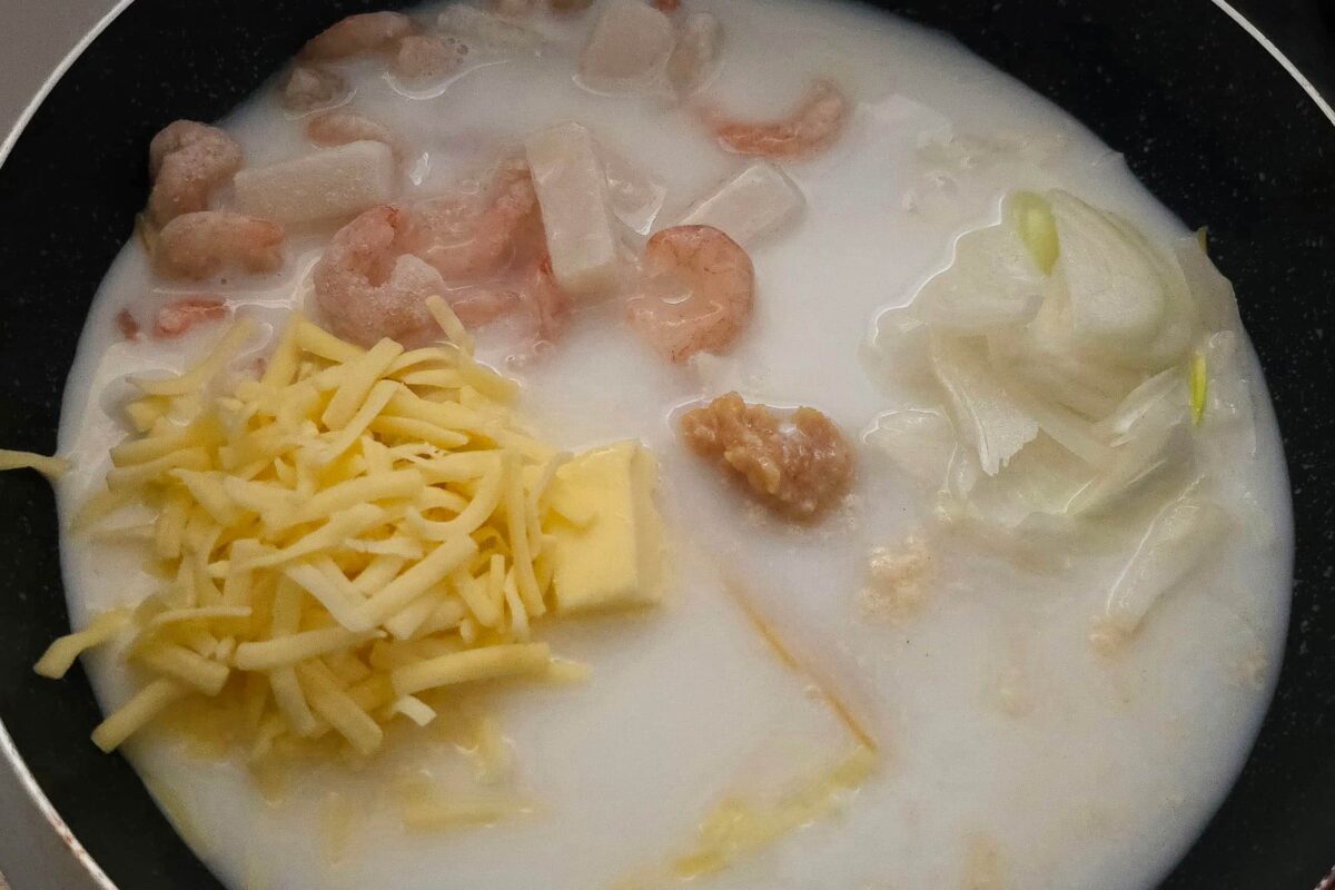 濃厚クリームパスタ・牛乳