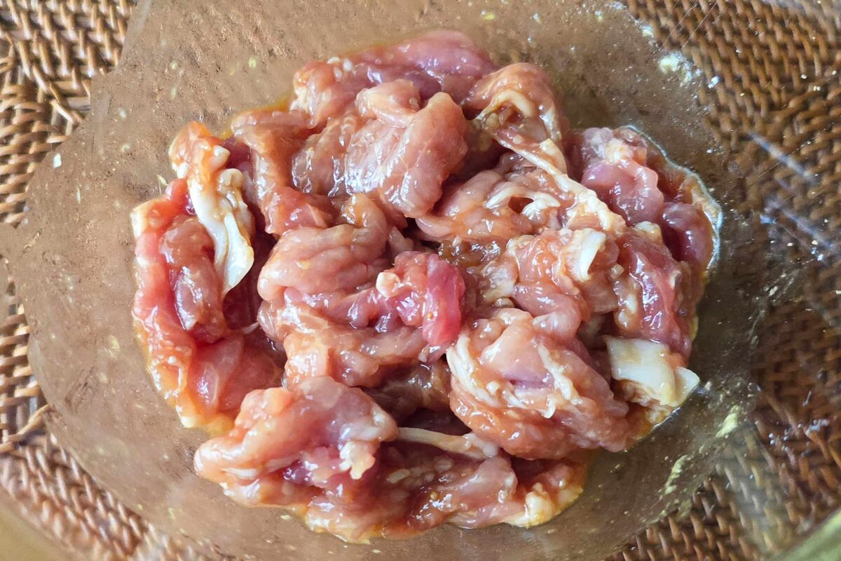 なんちゃって焼豚・混ぜる